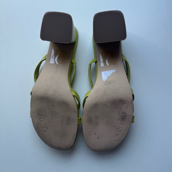 Calvin Klein Lime Green Sandals - Picture 6 of 7